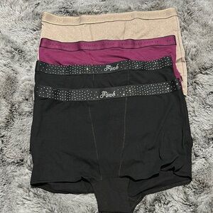 4 x Victoria's Secret and Pink Women's Underwear Boy Shorts Set XXL